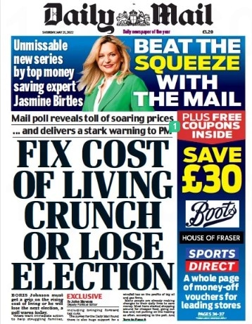 Daily Mail Front Pg 21.05.22