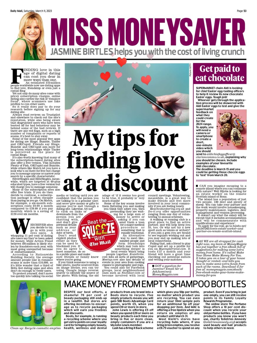 11.03.23 My Tips for FInding Love at a Discount