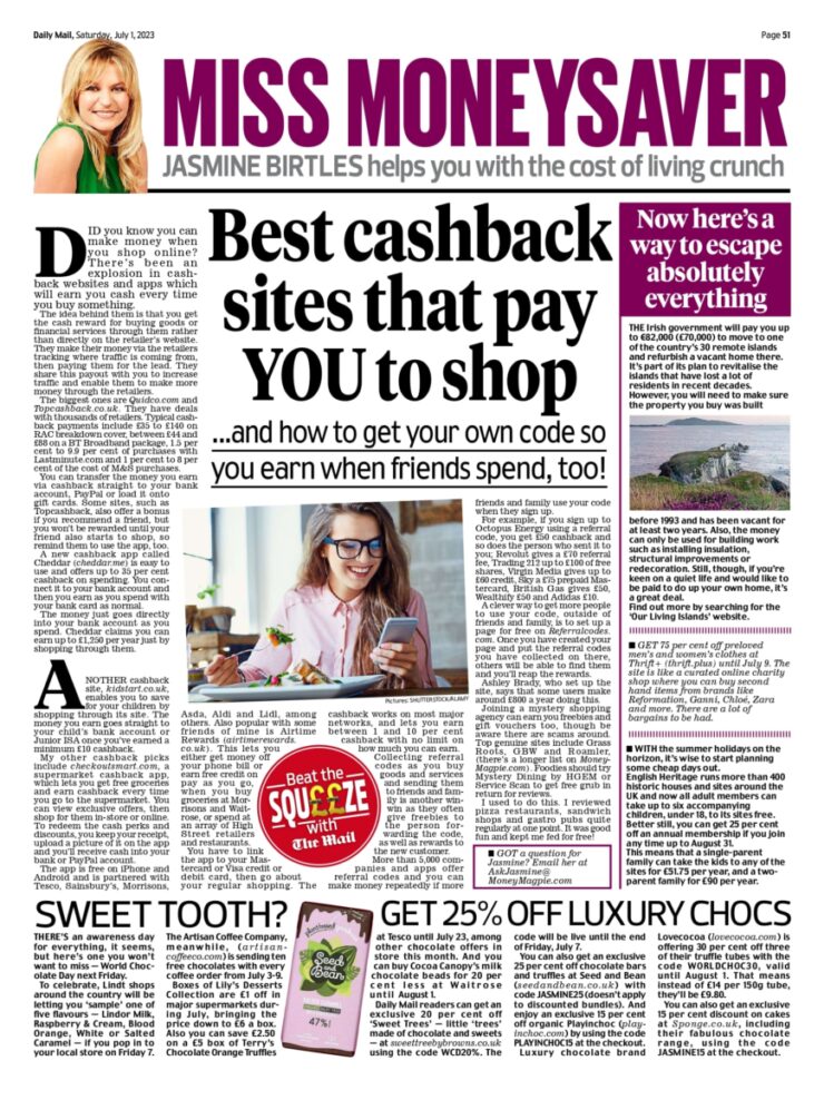 Best cashback sites that pay you to shop